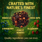 Bellasia Tea Berry Bliss for Kids Using Real Fruit Pieces - Caffeine Free Herbal Tea Blend with Real Ingredients & Balanced Flavor- Add Loose Leaf Tea to Your Child’s Routine for A Fun & Tasty Drink. 20-25 cups