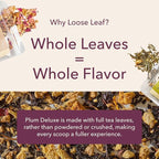 Night Cap Herbal Tea – Sleepytime Loose Leaf Tea for Relaxation & Sleep – With Chamomile, Valerian, Peppermint & Lemon Balm – Makes 60–80 Cups – Caffeine Free – Handcrafted in USA – Plum Deluxe