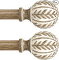 QDWIS 2 Pack Boho Wood Curtain Rods by Unknown