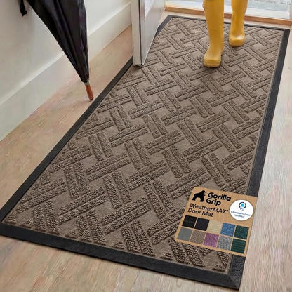 GORILLA GRIP 100% Waterproof All-Season WeatherMAX Doormat, US Designed Natural by Unknown