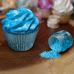 BAKELL Deep Blue Edible Glitter, 45 Grams | TINKER DUST Edible Glitter | KOSHER Certified | 100% Edible Glitter | Cakes, Cupcakes, Cake Pops, Drinks, Dessert Vegan Glitter & Dusts (45g Shaker, Deep Blue)