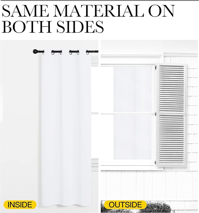 NICETOWN White Curtains for Sliding Door - Image 6