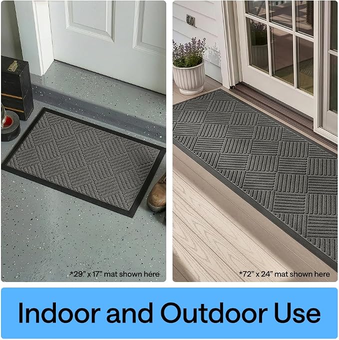 GORILLA GRIP 100% Waterproof All-Season WeatherMAX Doormat 35x23, US Designed - Image 9