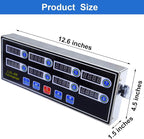 Commercial 8 Channels Digital Kitchen Timer, Stainless Steel Calculagraph Timer with Loud Alarm for Restaurant, Clock Reminder on Multiple Events