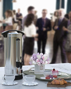 Commercial Coffee Maker Coffee Urn -16L Large Percolator Pot Dispenser with Double-Wall Stainless Steel, Quick Brew, Stays Hot - Also for Water, Tea, Beverage at Events & Catering - 130 Cup