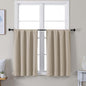 Simplebrand Ava Biscotti Beige Short 36 Inches Blackout Curtain 2 Panels Set by Simplebrand