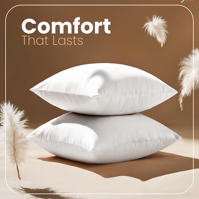 Utopia Bedding 28x28 Pillow Inserts, 2 Pack | Indoor cushion inserts - Image 4