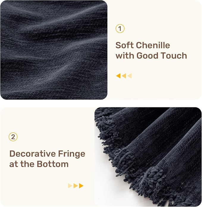 2 Pieces Sectional Couch Covers L Shaped Cover XXXL Navy Blue | Thick Washable - Image 7