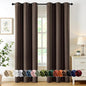 MIULEE Blackout Curtains for Bedroom 2 Panels 40"x84" Long Chocolate Brown | by MIULEE