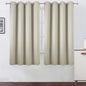 Light Beige Blackout Curtains 66 x 63 Inch Length/Set of 2 Curtain by Lemomo