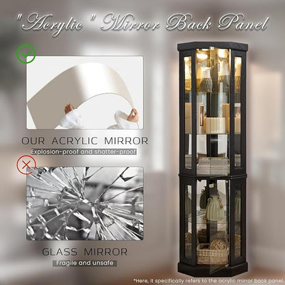 Anwick Corner Display Curio Cabinets - Image 5