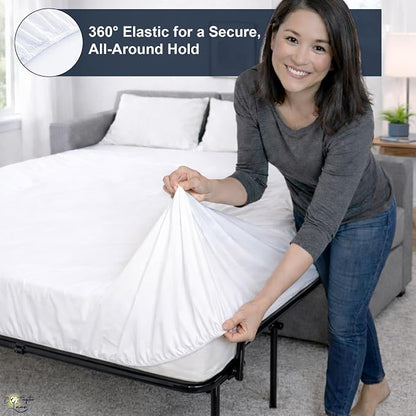 Cottington Lane Sleeper Sofa Sheets Queen Size, 4 Piece Premium Quality 100% - Image 4