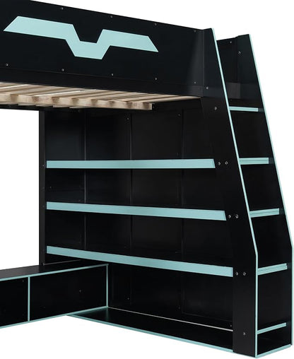 Full Size Wood Esports Loft Bed - Image 8