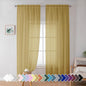 Simplebrand Gold Sheer Curtains 72 Inches Long 2 Panels by Simplebrand