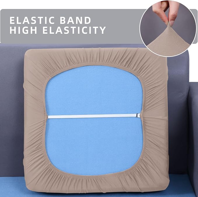 Waterproof Couch Cushion Covers, Stretch Sofa Seat Slipcovers | Stretch Fabric - Image 5