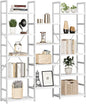 NUMENN Triple Column 5 Tier Bookshelf, Bookcase by NUMENN