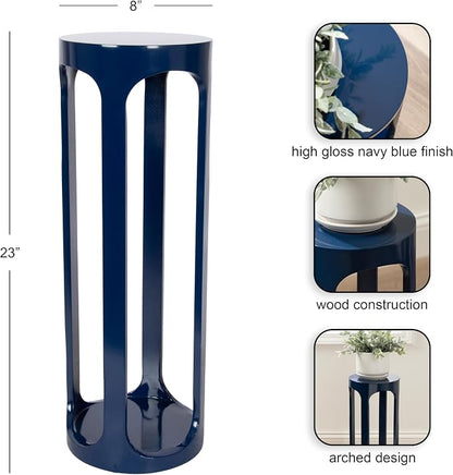 Kate and Laurel Dahl Modern Wooden Round Drink Table, Transitional Circle - Image 3