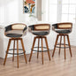 Set of 3 Rattan Swivel Bar Stools by KUNZENTLIVING