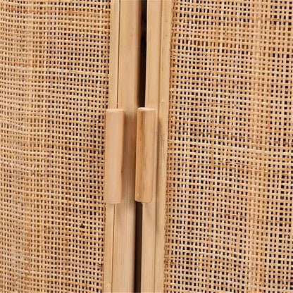 bali & pari Yanka Bohemian Natural Rattan Storage Cabinet - Image 7
