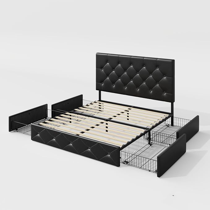 Allewie Upholstered Full Size Platform Bed Frame - Image 9