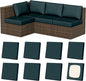 8Pcs Outdoor Cushion Covers, Stretch Patio Furniture Couch Chair Slipcovers | by VORSHAPE