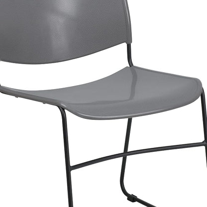 Flash Furniture 4 Pack HERCULES Series 880 lb. Capacity Gray Ultra-Compact - Image 9