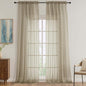 Taupe Sheer Curtains 120 Inches Long 2 Panels Set, 59 Inch Extra Wide Soft Airy by OVZME