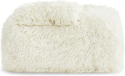 Bedsure GentleSoft Fluffy Cream Throw Blanket Decorative Blankets - Image 9
