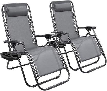 Devoko Patio Zero Gravity Chair Outdoor Folding Adjustable Reclining Chairs by DEVOKO