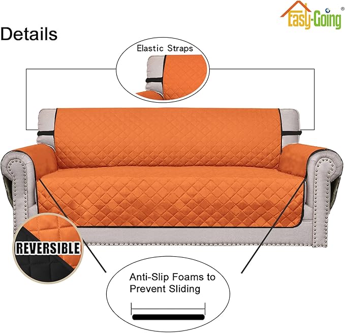 Easy-Going Reversible Couch Cover, 3 Cushion Sofa, Water Resistant Furniture Mat - Image 3