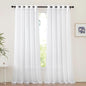 NICETOWN White Sheer Sliding Door Curtains 90 inches Long by NICETOWN