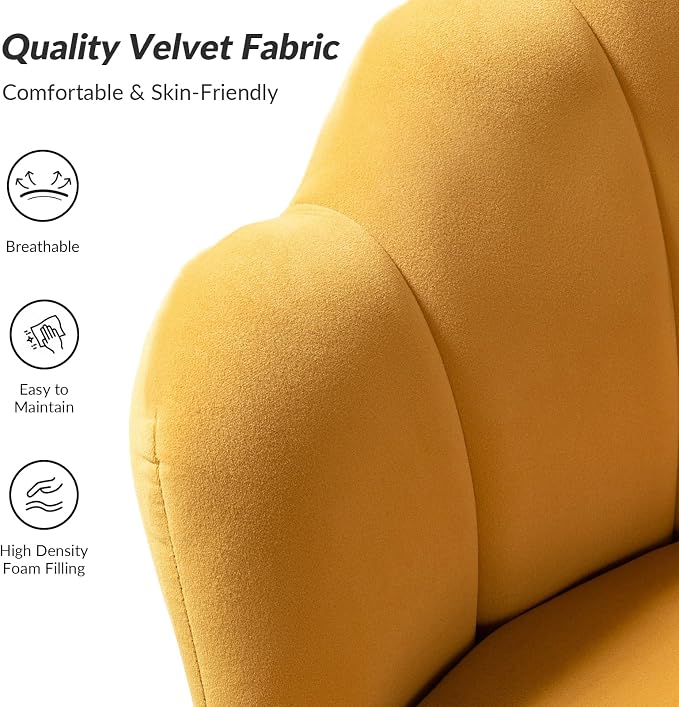 HULALA HOME Velvet Accent Chair - Image 4