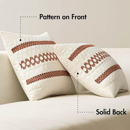 MIULEE Set of 2 Fall Rust Decorative Lumbar Pillow Covers 12x20 | Farmhouse - Image 6