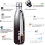 BJPKPK Stainless Steel Water Bottles 25oz Insulated Water Bottle Keep Cold And Hot, Silver Miner