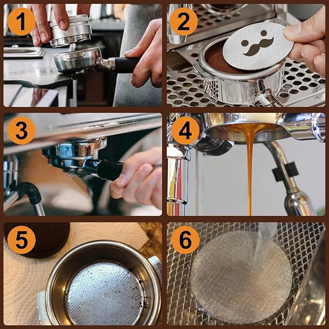 51mm Espresso Puck Screen, Lower Shower Screen, Metal Coffee Reusable Filter for 51mm Espresso Portafilter Basket, 1.7 Thickness(Loving)