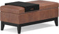 SIMPLIHOME Oregon Storage Ottoman Bench by SimpliHome