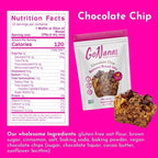 GoNanas Chocolate Chip Oat Flour Banana Bread Mix, Suitable for Plant Based Vegan Diets, Gluten Free Dairy Free Snacks, Healthy Snacks For Adults, Muffin Mix, Nut Free, Cupcakes Dessert, NON-GMO, 4pk