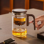 Enchanti Tea Pot, Magic Glass Teapot with Strainer,Magnetic Water Separation with Infuser -800ml/27.1oz
