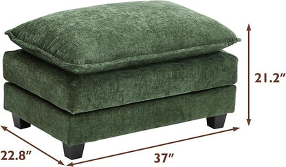 Ihanherry Ottoman for Modular Sectional Cloud Couch, Chenille Deep Seat Sofa - Image 3