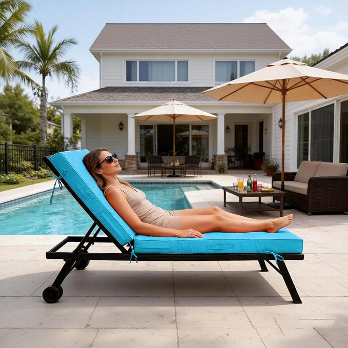 72x21x4in Lounge Cushions for Outdoor Furniture, Outdoor Lounge Chair Cushions - Image 8
