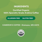 Cameron's Coffee Roasted Whole Bean Coffee, Organic Sumatra Blend, 4 Pound