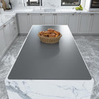 Warome Silicone Mat, 47"x 23" Silicone Mats for Kitchen Counter, Nonslip Heat Resistant Mat, Extra Large Kitchen Counter Mat, Countertop Protector for Craft, No Creases-Gray