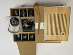 Japanese Tea Set, Black Glazed Tea Set in Gift Box With 1 Teapot, 1 Tea Strainer, 1 Tea Tray and 6 Tea Cups. Ideal Tea Set for Office Home, Asian Tea Sets for Tea Lovers(Landscape Black and Black Cup)