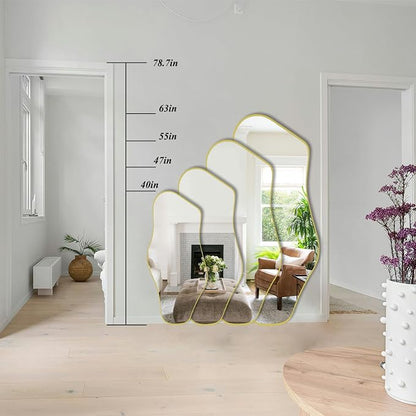 Large Irregular Mirror, Modern Organic Mirrors - Image 6