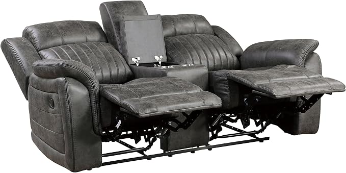 Lexicon Recliner Living Room Set, Home Theater Seating, Manual Polished - Image 6