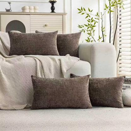 Set of 4 Soft Textured Decorative Throw Pillow Covers 12X20 Inch Cozy Farmhouse by Cozoomy