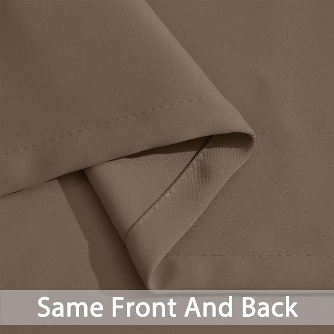 Yakamok Room Darkening Curtains 52x84 inch Length Khaki-Living Room | 2 panels - Image 7