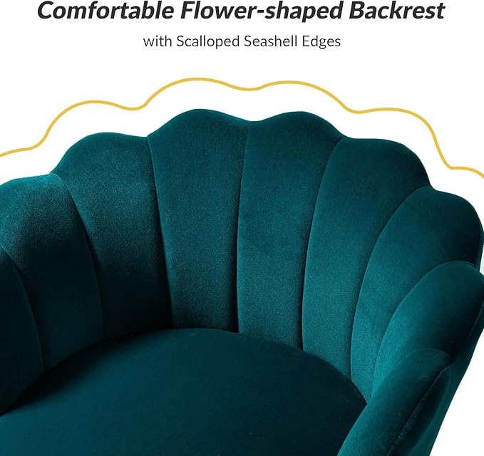 HULALA HOME Modern Velvet Accent Chairs Set of 2 - Image 5