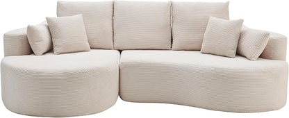 106'' Sectional Curved Sofa Sponge Couch - Image 4