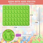 Large Gummy Bear Molds Candy Molds, No Stick Chocolate Candy Gummy Molds,Gummie Molds Premium Silicone,Pack of 4 with 2 Droppers
